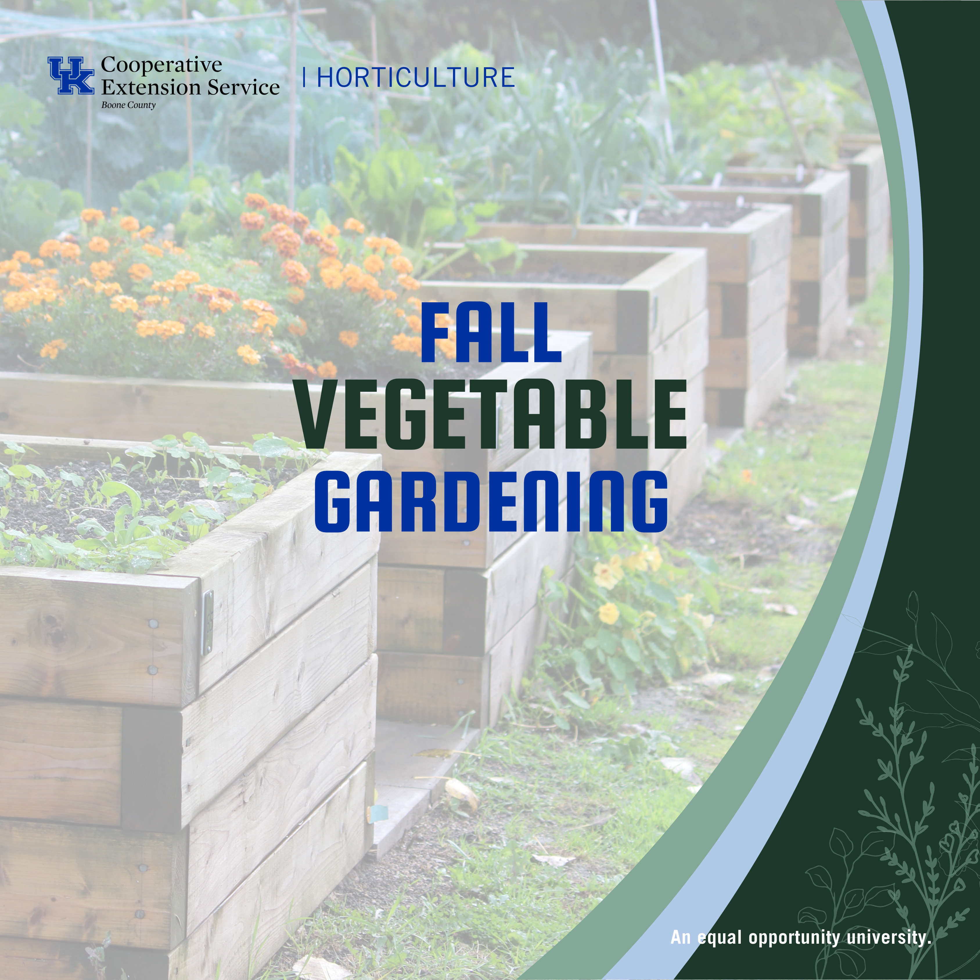 Fall Vegetable Gardening program advertisement