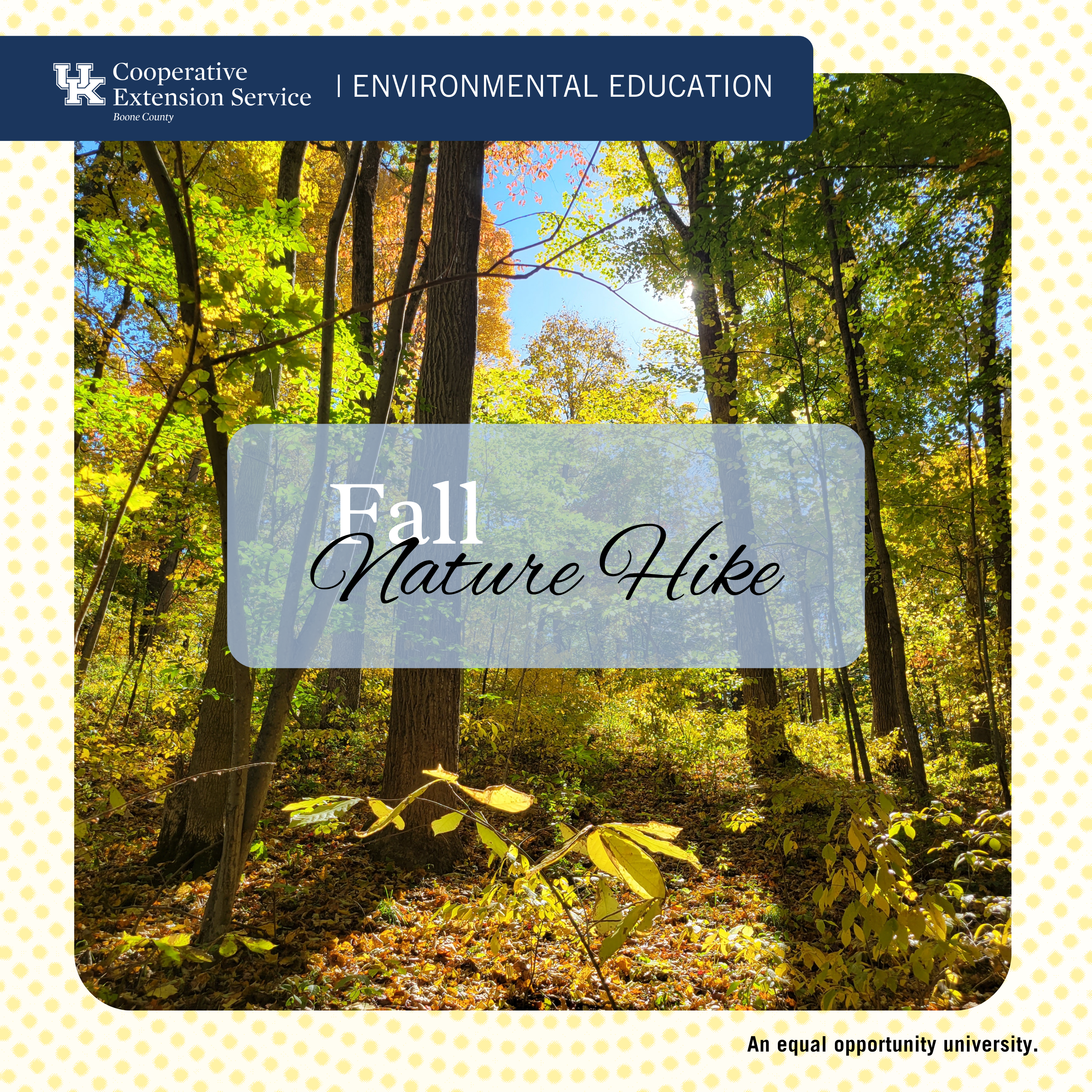 Fall Nature Hike program ad