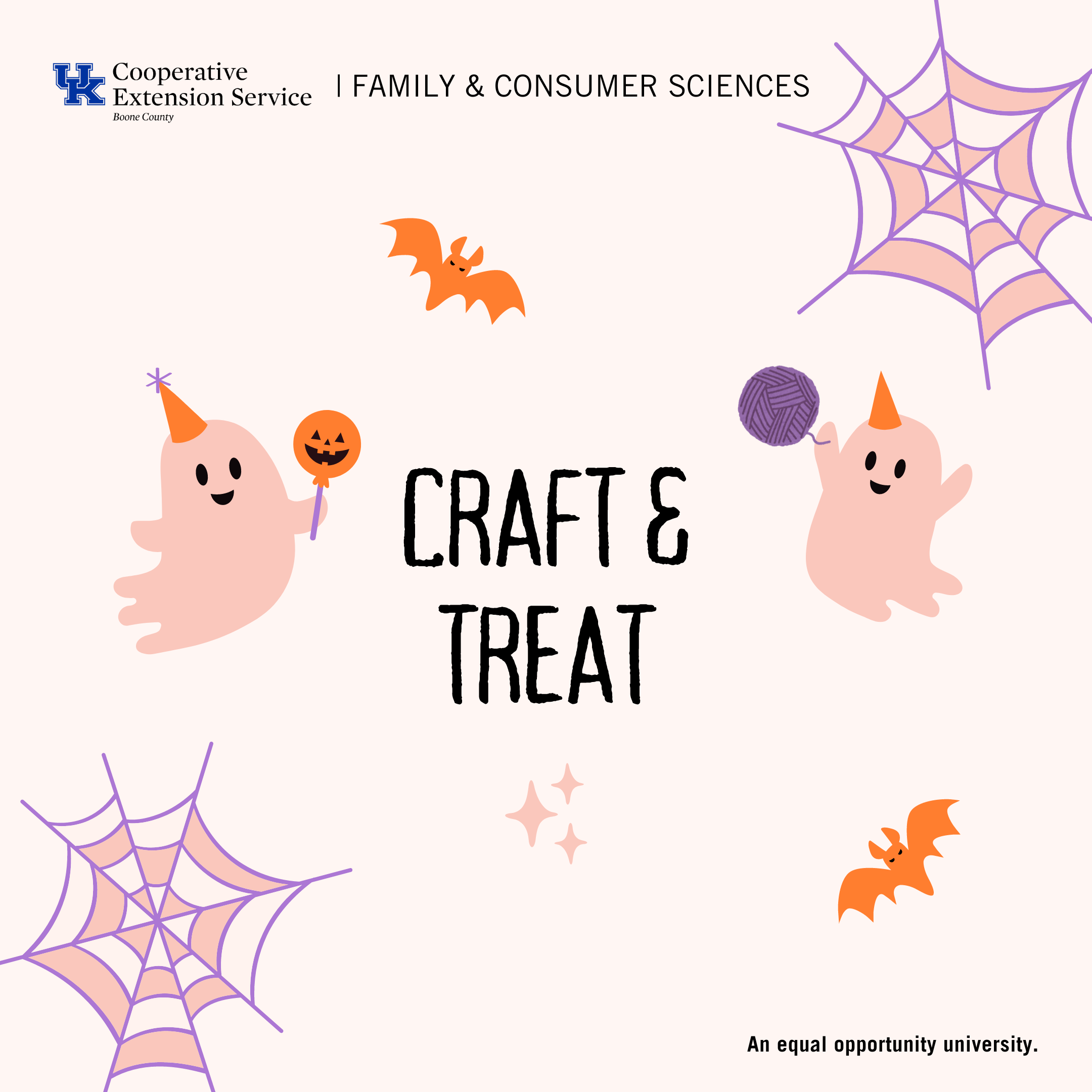 Craft and Treat program advertisement