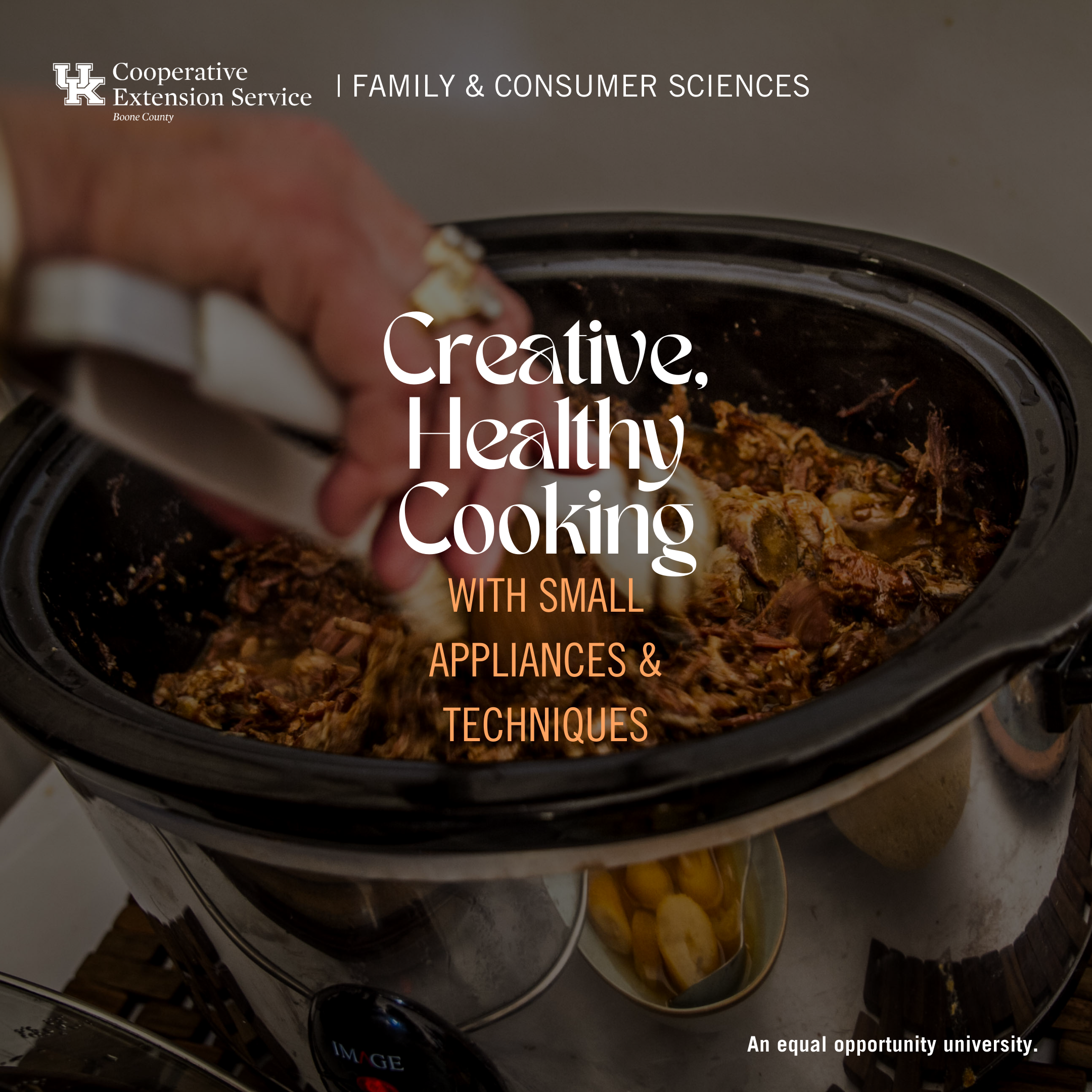 Creative Healthy Cooking with Pressure and Slow Cookers program advertisement