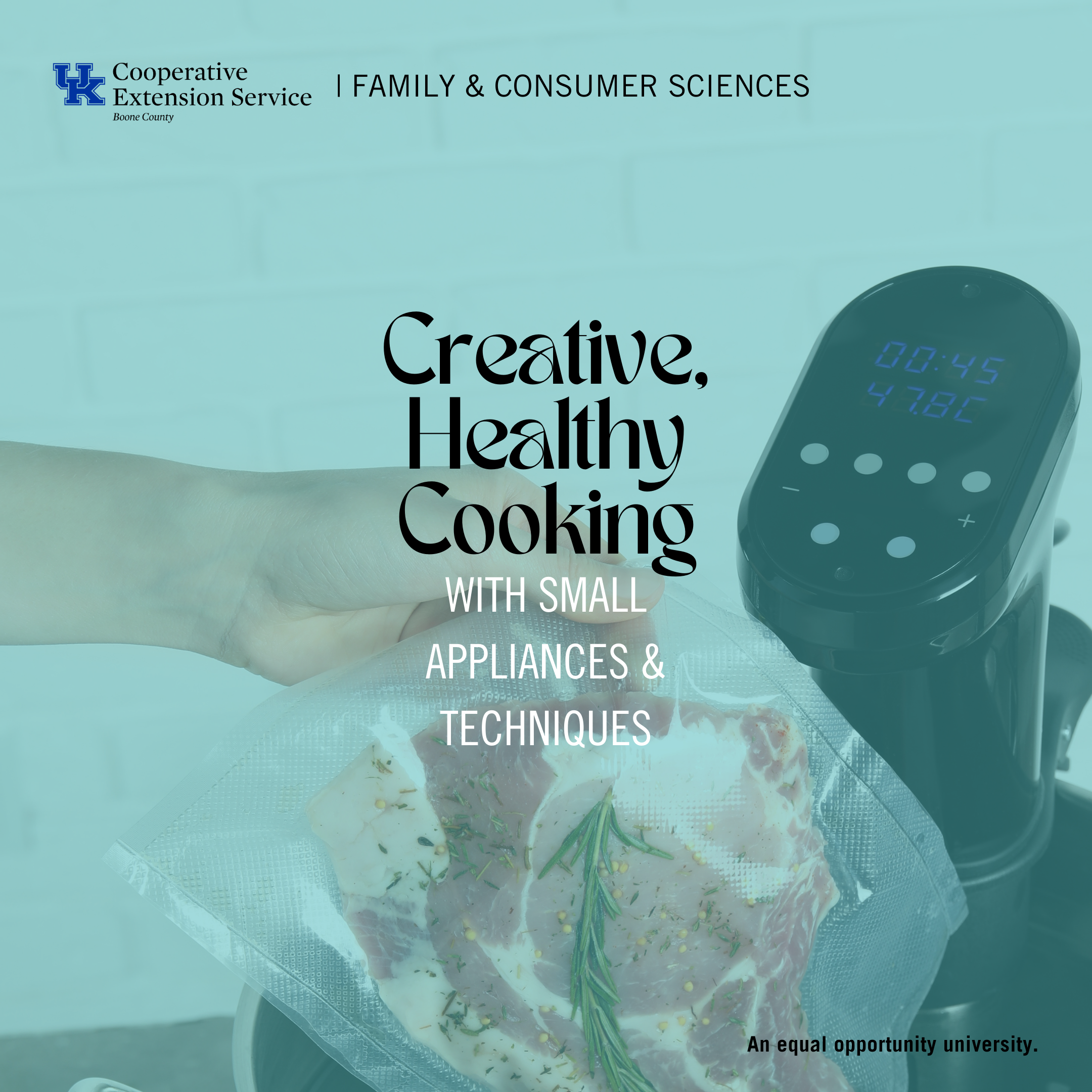 Creative Healthy Cooking with Sous Vide program advertisement