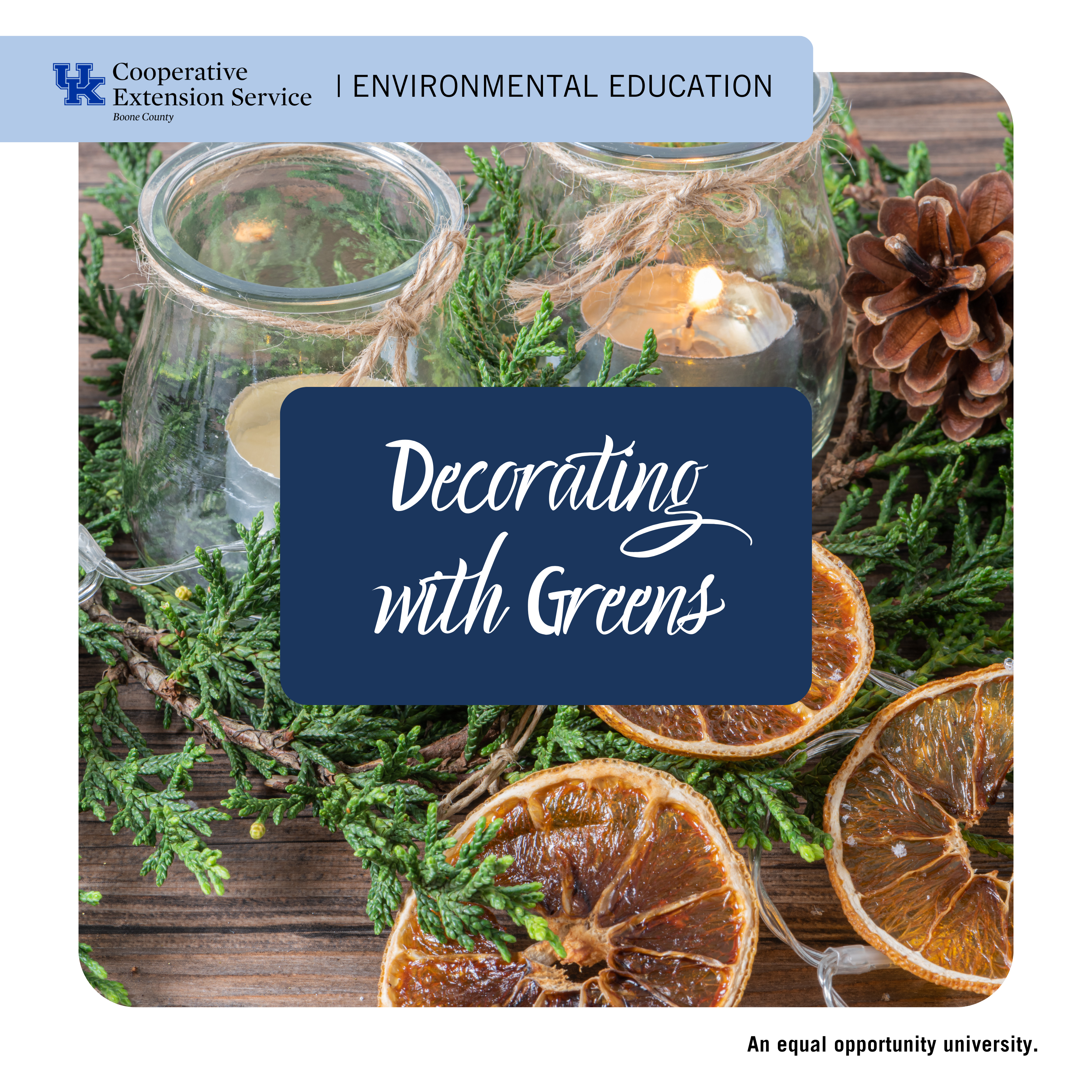 Decorating with Greens program ad