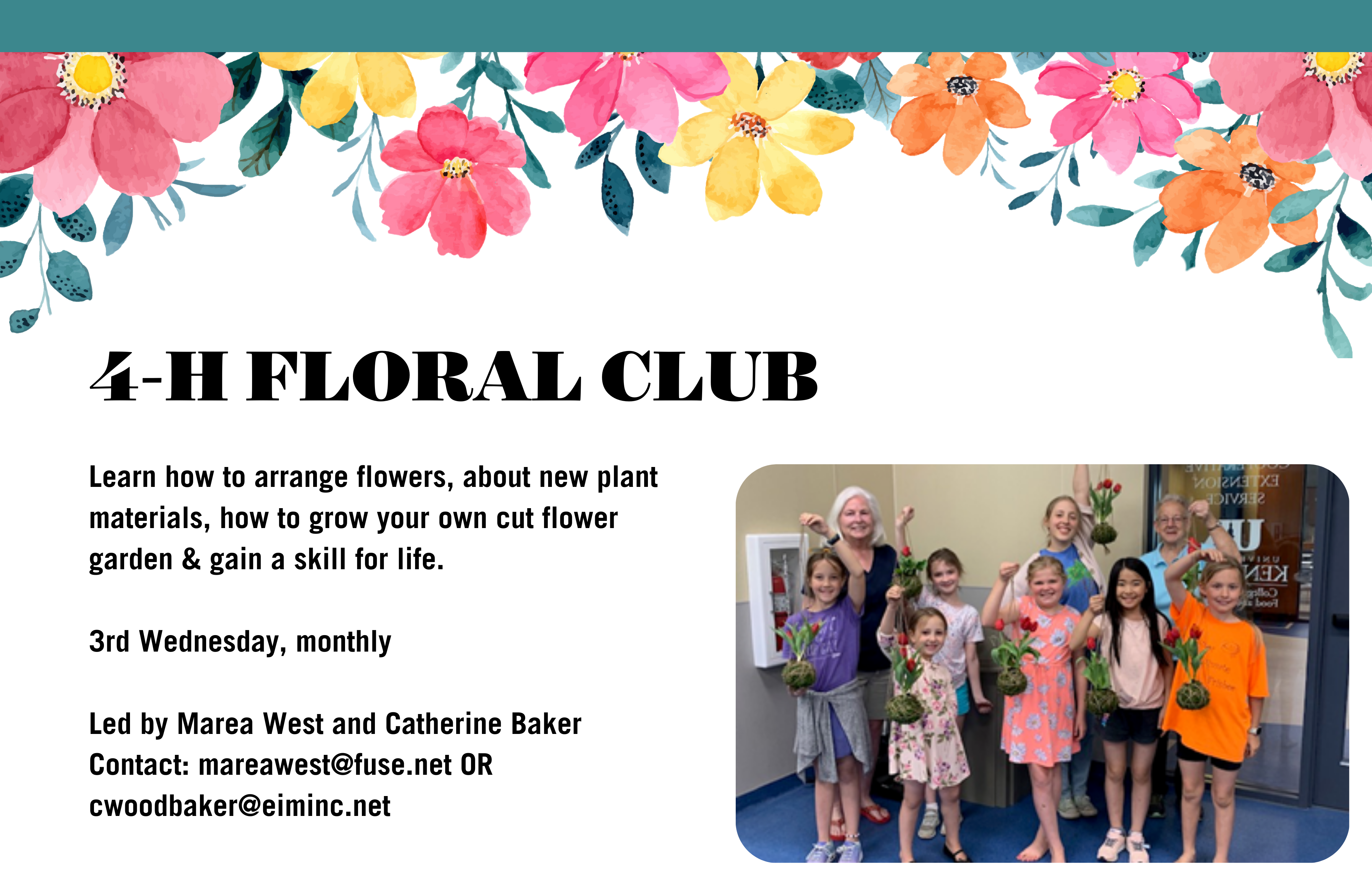 Floral club program advertisement