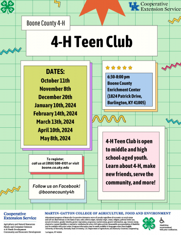 teen club flyer